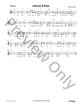 Adonai S'fatai piano sheet music cover